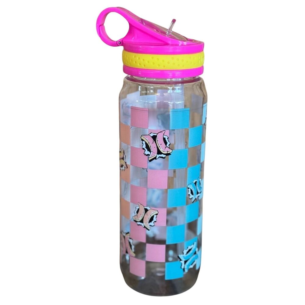 HURLEY Waikiki 25 oz Blue /Pink BPA Free All Purpose Water Bottle-New
